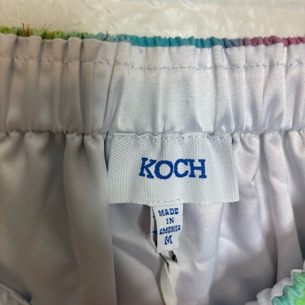 NWT Koch Sunset Charm Tie Dye Ruffle Tier Ivy Mini Skirt Size Medium - Picture 5 of 7